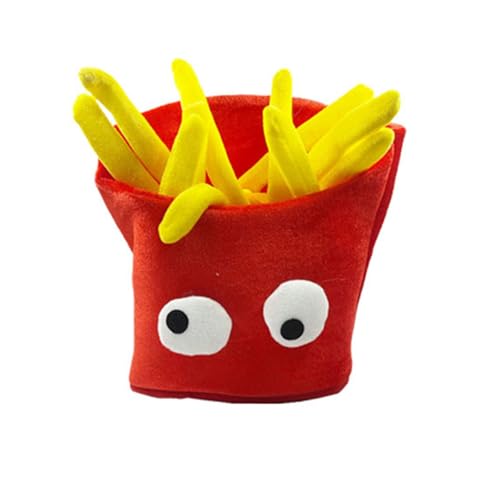 YUXITA Halloween Pommes Frites Hut Kopfbedeckung Entzückender Kopf für Essen Streich Halloween Entzückende Cartoon-Hut Kopfbedeckung von YUXITA