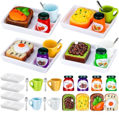 Puppenhaus Zubehör Frühstück, 1/12 Miniatur Lebensmittel 20 Stück Miniatur Zubehör Mini Food Wichtel Essen mit Toast Marmelade, Miniature Food Frühstück Puppenhaus Zubehör Küche Puppenhaus Zubehör Frühstück, 1/12 Miniatur Lebensmittel 20 Stück Miniatur Zubehör Mini Food Wichtel Essen mit Toast Marmelade, Miniature Food Frühstück Puppenhaus Zubehör Küche von YUYWWAN