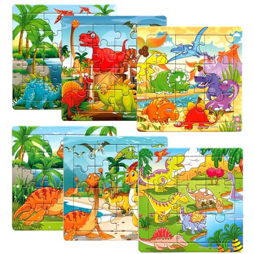 Reisespiele Kinder ab 3 Kinder Puzzle ab 3 Jahren Kinderpuzzle ab 3 Jahre Holzpuzzle Kinder Mini Puzzle Kinder Dino Puzzle ab 4 Jahre für Kinder,Kinderspielzeug Puzzle ab 3 4 5 Jahre von YUZHEDM