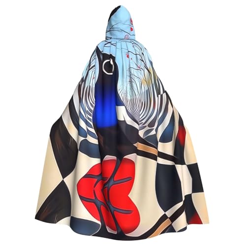 YVNKHKU The Bird of Surrealism Fashion Hooded Cape - Stylish and Versatile Cape for Halloween and More von YVNKHKU