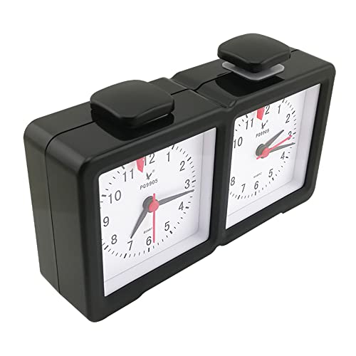 Praktische Analoge Schachuhr mit Timer, Mechanische Schachuhr, Nadeltyp, Quarz-Schachspiel-Timing-Uhr von YWBL-WH