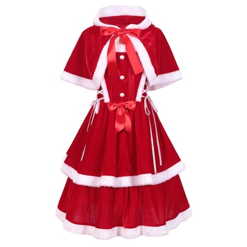 YWBleked Mittelalterliches Weihnachts-Cos-Bühnenkostüm für Damen, Weihnachtskleid Padme-Cosplay-Kostüm (Red, XL) von YWBleked