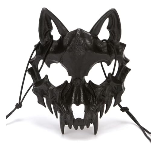 Halloween Schädel Maske Kostüm Skelett Maske Gruselige Werwolf Maske Cosplay Kostüm Halbgesicht Zähne Schädel Party Cosplay Maske Festival Halbmaske Tier Skelett Maske Halbgesichtsmaske Halloween von YWINETO