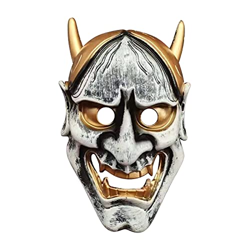 YWJewly Gruselige Halloween Maske Halloween Retro Bronzing Dyeing Face-Lift Party Tanzparty Dekorationsmaske Mit Gummiband (Blue, One Size) von YWJewly