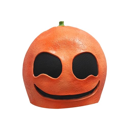 YWJewly Gruselige Halloween Masken Lustiger Latexkopf für Halloween-Partys, Bars Unterhaltung. Orange Spirit Latexkopf Bastelset Für Kindergeburtstag (Orange, 35x25x2cm) von YWJewly