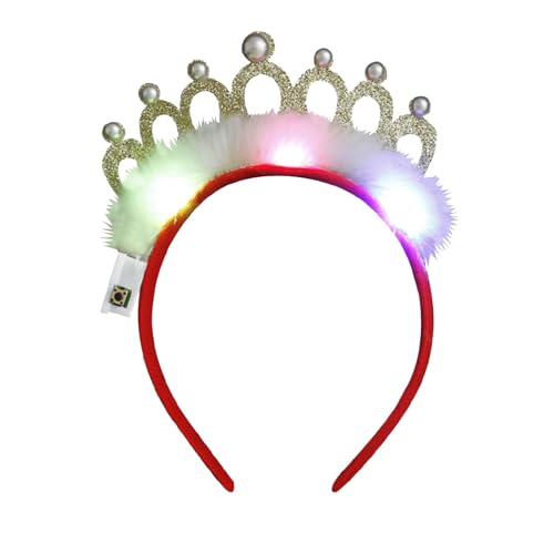 YWJewly Haarspangen Weihnachtsdekorationen leuchten Weihnachtsbaum-Stirnband-Kopfbedeckungen schmücken Partyzubehör Friseur Spangen (B, One Size) von YWJewly