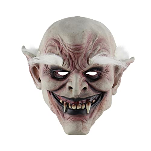 YWJewly Halloween Accessoires Halloween Mann Facemark Kopfbedeckungen Zwang Lustige Kopfbedeckungen Eye Head Covers Holiday Party Dress Up Falscher Bart Mit Schnurrbart (A, One Size) von YWJewly