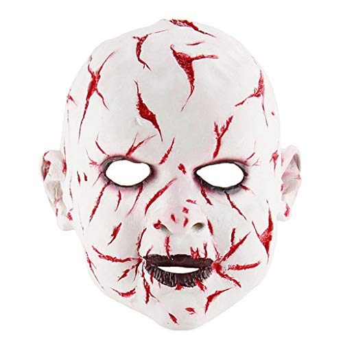 YWJewly Halloween Kostüm Zubehör Gruslichkeit Puppe Baby gruselige -Masken-Maske Neuheit Lustiges Babyschaukel (AS Show, One Size) von YWJewly