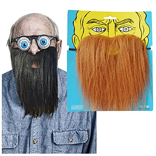 YWJewly Maske Halloween Bartmaske Party Big Dress Up Requisiten Holiday Beard Up Beard Beard Dress Maske Kreis Anführer (Brown, One Size) von YWJewly