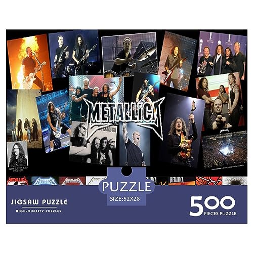 500 Teile Puzzle Für Teenager Metallica Band Puzzles Erwachsene Puzzle Holzpuzzles Dekompressionsspiel Spielzeugpuzzles 52X38cm von YWLETO