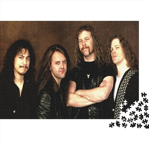 Metallica Band Holzpuzzle Für Erwachsene 1000 Teile Puzzle Für Erwachsene Interessantes Spielzeug Personalisiertes Puzzle Lernspielzeug 75X50cm von YWLETO