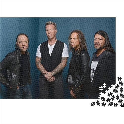 Metallica Band-Puzzle 1000 Teile Für Jugendliche Kreatives Holzpuzzle Spielzeug Familienspiel Schwierigkeitsgrad Herausforderungspuzzle 75X50cm von YWLETO