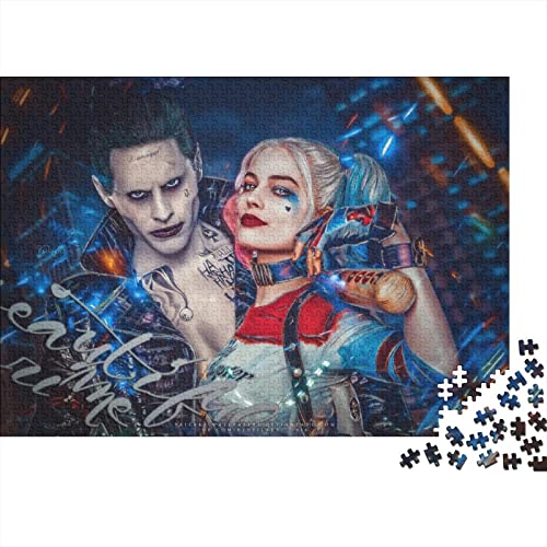 Puzzle 1000 Teile Harley Quinn Puzzle Puzzle für Erwachsene und Jugendliche Schwierigkeitsgrad Puzzle Holzpuzzle Lernspiel Spielzeug Familiendekoration 1000 Teile (75x50cm) von YWLETO