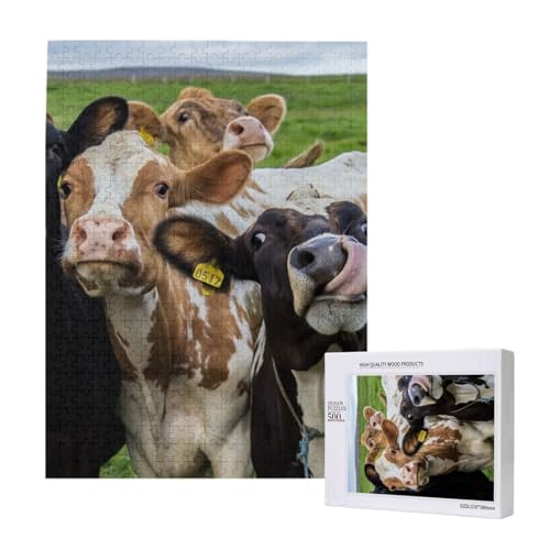 Nutztier Kuh Rind,500 Teile Holzpuzzle Familienspiel Puzzles für Erwachsene und Jugendliche Nutztier Kuh Rind,500 Teile Holzpuzzle Familienspiel Puzzles für Erwachsene und Jugendliche von YWSOTRE