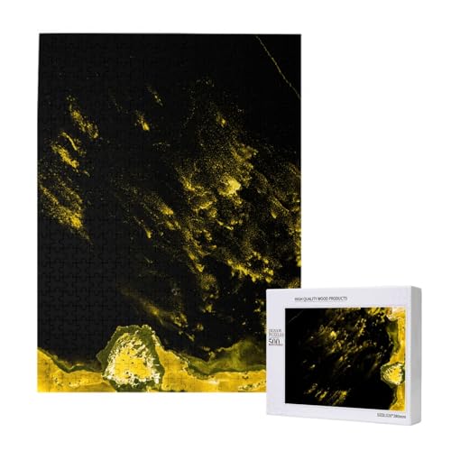 Schwarzgoldmode,500 Teile Holzpuzzle Familienspiel Puzzles für Erwachsene und Jugendliche Schwarzgoldmode,500 Teile Holzpuzzle Familienspiel Puzzles für Erwachsene und Jugendliche von YWSOTRE