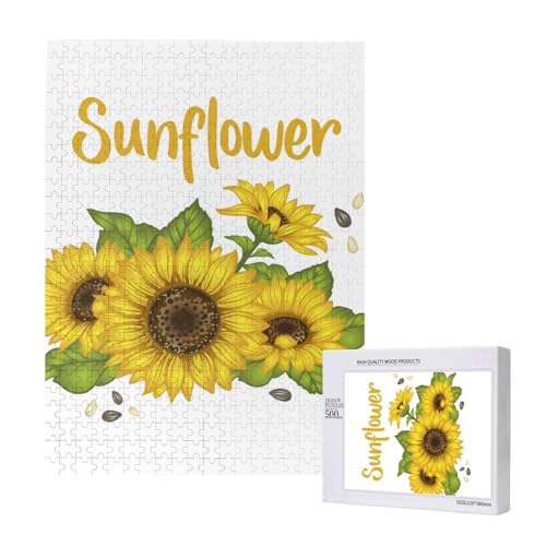 Sonnenblume,500 Teile Holzpuzzle Familienspiel Puzzles für Erwachsene und Jugendliche Sonnenblume,500 Teile Holzpuzzle Familienspiel Puzzles für Erwachsene und Jugendliche von YWSOTRE