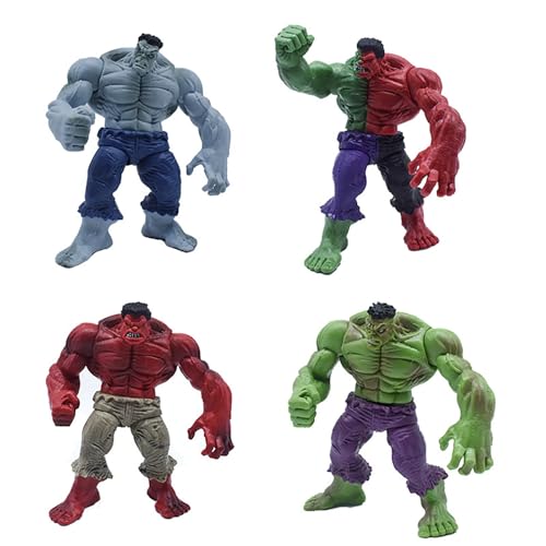 YXCC-SEN Hulk Figur Red Hulk Figur Anime Figure Hulk Joint Movable Figures A Full Set of Four Styles of Hulk Ornaments von YXCC-SEN