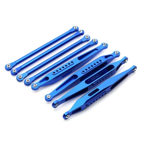 Oberes und unteres Chassis-Verbindungsset aus Metall for L-osi LMT 4WD Vollachsen-Monster-Truck 1/8 RC-Auto-Upgrade-Teile-Zubehör(8pcs Blue) von YXIUEYINGE