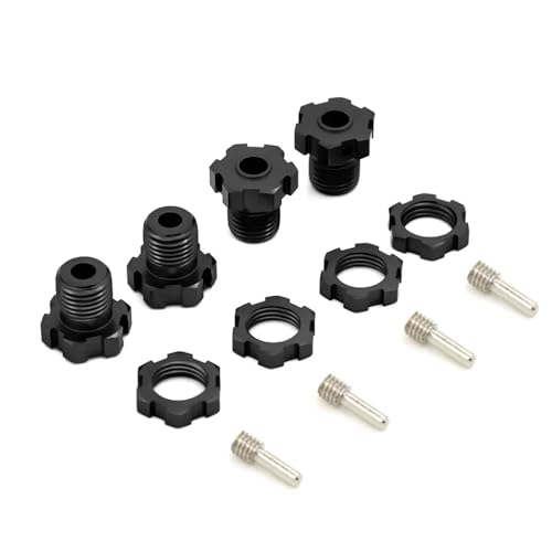 YXIUEYINGE 17-mm-Sechskantnabenadapter aus Metall mit Keilverzahnung 5353 for Trax-xas E-Revo E-Maxx T-Maxx Revo 3.3 Slayer Pro 4x4 for Summit XO-1 Upgrade-Teile(Zwart) von YXIUEYINGE