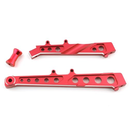 YXIUEYINGE 2 Stück Metall vorne und hinten Chassisstrebe for ARR-MA 1/7 Limitless V1 Felony V2 Infraction 6S BLX RC Auto Upgrades Teile Zubehör(Rood) von YXIUEYINGE