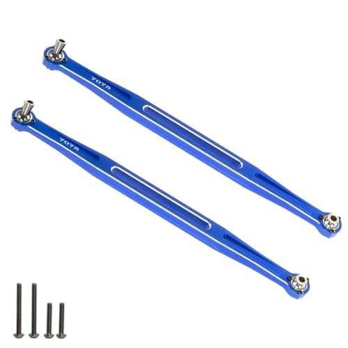 YXIUEYINGE 2 stücke Metall Zehen Links 202,5mm Link Stange Gestänge 7897 for TRAX-XAS 1/5 X-MAXX for WideMaxx 8S 1/6 XRT 8S RC Auto Upgrade Teile(Blauw) von YXIUEYINGE