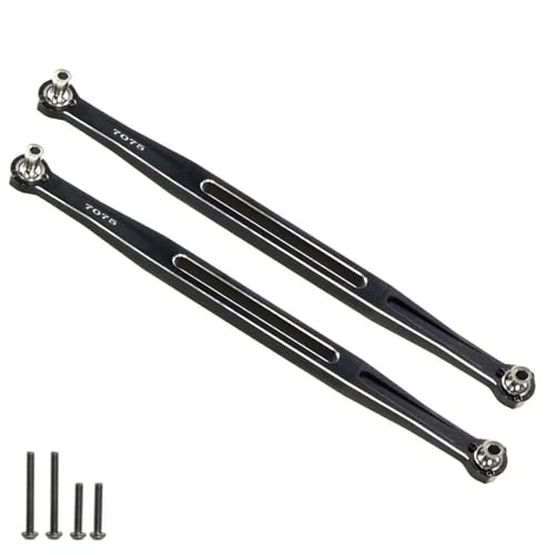 YXIUEYINGE 2 stücke Metall Zehen Links 202,5mm Link Stange Gestänge 7897 for TRAX-XAS 1/5 X-MAXX for WideMaxx 8S 1/6 XRT 8S RC Auto Upgrade Teile(Zwart) von YXIUEYINGE