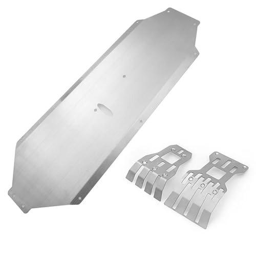 YXIUEYINGE 3 Stück Edelstahl vorne und hinten Chassis Armor Skid Plate Protector for ARR-ma 1/7 for Mojave RC Truck Car Upgrade-Teile(1 Set) von YXIUEYINGE