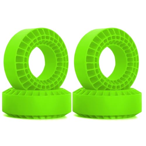 YXIUEYINGE 4 Stück 1,9 Zoll Silikon-Gummi-Rad-Reifen-Einsatzschaum for 1/10 RC Crawler Car for TRAX-XAS TRX4 Axial SCX10 Pro Capra TF2 GEN8 MST(Green) von YXIUEYINGE