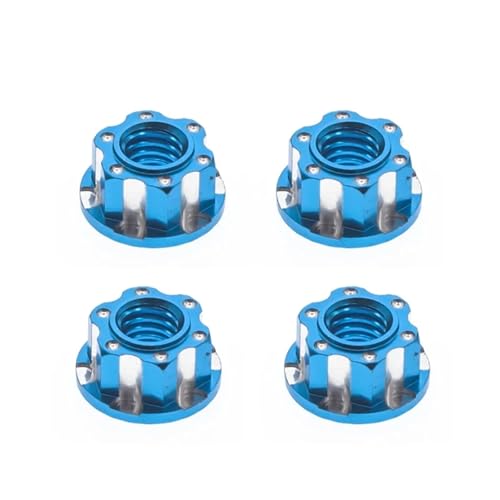 YXIUEYINGE 4PCS Metall 4mm M4 Rad Sicherungsmuttern for 1/10 Drift RC Auto Crawler for Trax-xas TRX4 TRX6 Axial SCX10 90046 AXI03007 for Redcat MST(Burgundy) von YXIUEYINGE