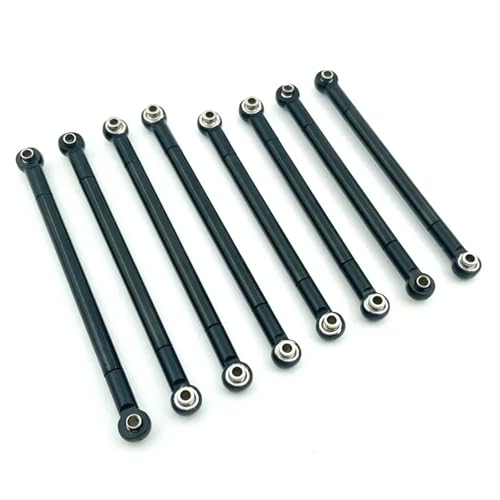 YXIUEYINGE 8Pcs RC Car Pull Rod Metal Connecting Rod for MN86S MN86 MN86KS MN86K MN G500 1/12 Accessories Upgrade Parts Set(Zwart) von YXIUEYINGE