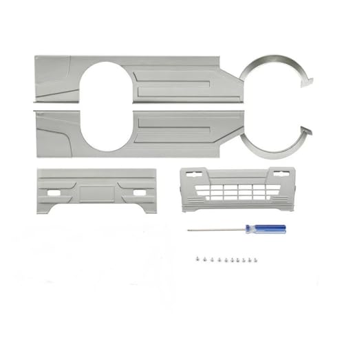 YXIUEYINGE DIY Körper Rüstung Umgeben Schutzhülle Gehäuse Kit for WPL D12 D14 1/10 RC Auto DIY ABS Körper Shell Umgeben Abdeckung Teile(Silver) von YXIUEYINGE