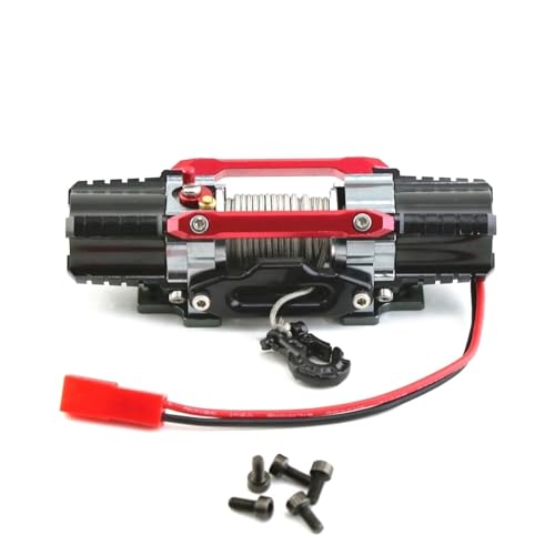 YXIUEYINGE Dual Motor Metall Simulierte Winde 1/8 1/10 RC Crawler Auto Axial SCX10 for Trax-xas TRX4 RC4WD D90 KM2 for Redcat YK4082 Upgrade Teile(Rood) von YXIUEYINGE