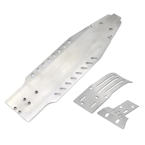 YXIUEYINGE Edelstahl Chassis Armor Skid Plate Achsschutz for Tam-iya BBX BB01 for Tam-iya BB-01 1/10 RC Car Upgrade Teile Zubehör(A) von YXIUEYINGE