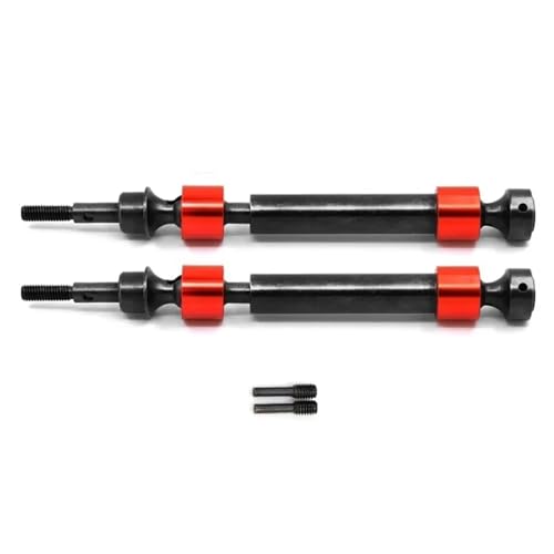 YXIUEYINGE Gehärtete CVD-Antriebswelle mit Keilverzahnung 5451X for Trax-xas 1/10 Maxx E-MAXX T-MAXX RC-Car-Upgrade-Teile-Zubehör(2pcs Red) von YXIUEYINGE