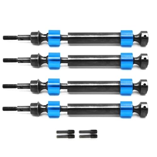 YXIUEYINGE Gehärtete CVD-Antriebswelle mit Keilverzahnung 5451X for Trax-xas 1/10 Maxx E-MAXX T-MAXX RC-Car-Upgrade-Teile-Zubehör(4pcs Blue) von YXIUEYINGE