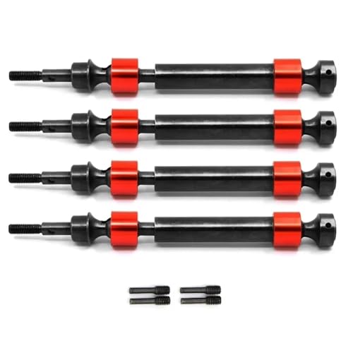 YXIUEYINGE Gehärtete CVD-Antriebswelle mit Keilverzahnung 5451X for Trax-xas 1/10 Maxx E-MAXX T-MAXX RC-Car-Upgrade-Teile-Zubehör(4pcs Red) von YXIUEYINGE