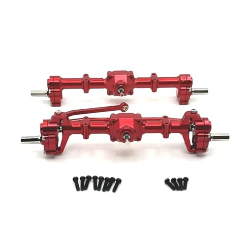 YXIUEYINGE MN78 MN82 Neue MN99S MN98 Metall Vordere und Hintere Portalachse 1/12 RC Auto Upgrade Teile Zubehör(Rood) von YXIUEYINGE