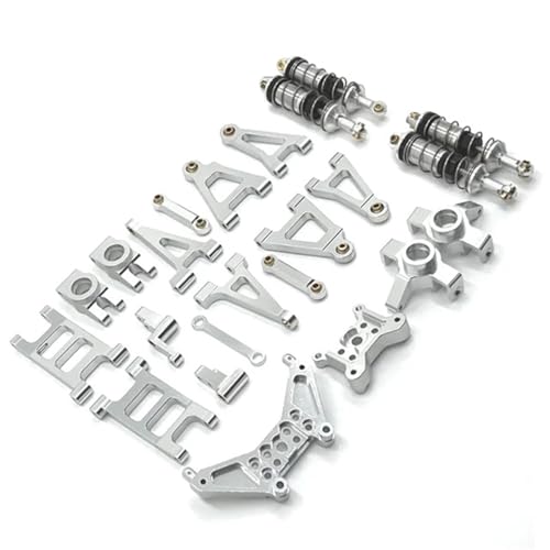 YXIUEYINGE Metall, Schwinge, Lenkbecher, Upgrade-Kit for Meij-iaxin 1/14 for MJX 14301 14302 RC-Autoteile(Silver) von YXIUEYINGE