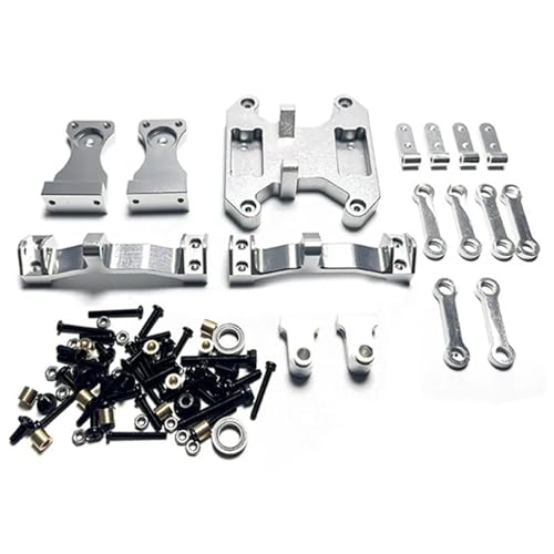 YXIUEYINGE Metall-Balance-Chassis-Board-Wippen-Kit for WPL B16 B36 1/16 RC-Auto-Upgrade-Teile Modifiziertes Zubehör, Silber von YXIUEYINGE