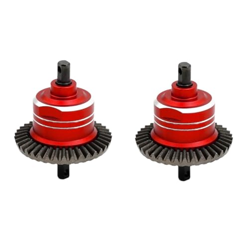 YXIUEYINGE Metall Differential Stahl Getriebe 5381 6882 5379 for Trxs Slash 4x4 VXL for Stampede for Rustler for Remo HQ727 1/10 RC Auto Upgrade Teile(2Pcs Red) von YXIUEYINGE