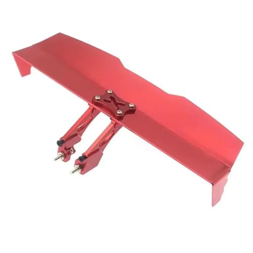 YXIUEYINGE Metall Heckflügel Zubehör Teil for LC Racing L6147 1/14 TRUGGY Wing for Wltoys 144001 124019 124017 Upgrade Teile(Rood) von YXIUEYINGE