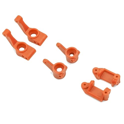 YXIUEYINGE Nylon Vordere Lenkblöcke Lenkblöcke Hintere Achsschenkelträger for 1/10 for Trax-xas Slash 2WD VXL for Rustler for Stampede(Orange) von YXIUEYINGE