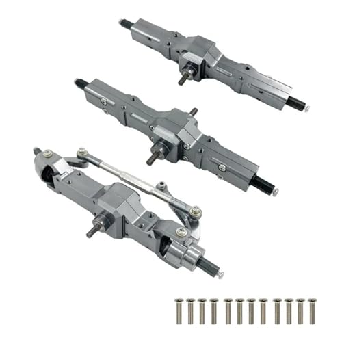 YXIUEYINGE RC Car Metal Front/Middle/Rear Axle Gearbox for WPL C14 C24 B14 B24 B16 B36 1/16 Tracked Truck Upgrade Parts Accessories(Titanium 6WD) von YXIUEYINGE