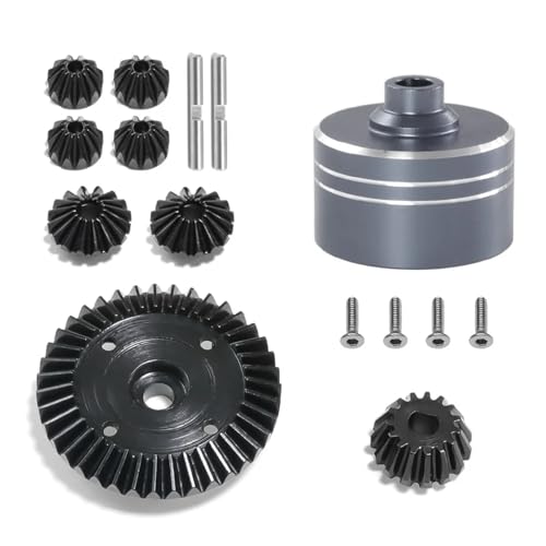 YXIUEYINGE RS RC 45# Steel Gear 7075 Differentialgehäuse Differentialbaugruppe Diff for verbesserte Teile for TAM-IYA XV02 TT02 TT02B(Titanium) von YXIUEYINGE