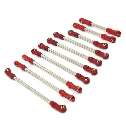 YXIUEYINGE for HB 1/10 R1001 R1002 R1003 RC Auto Teile Metall Zugstange(Rood) von YXIUEYINGE