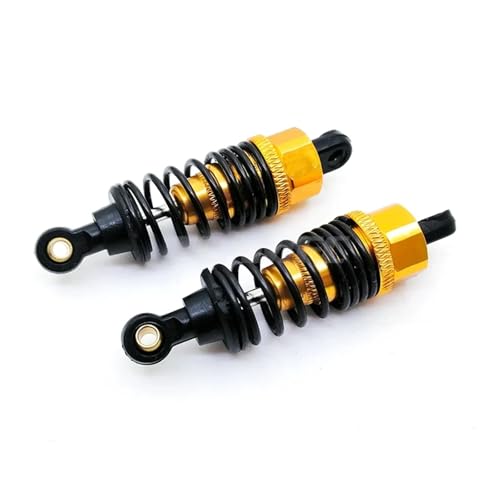 YXIUEYINGE for HSP 102004 122004 68mm Aluminium Aolly Metall Stoßdämpfer 02002 02175 1/10 Upgrade Teile for On-Road Drift Auto 94123 S274(2pc Yellow) von YXIUEYINGE