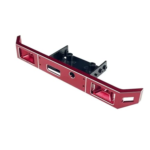 YXIUEYINGE for LDRC LD-P06 LD P06 Unimog Metall Vordere und Hintere Stoßstange 1/12 RC LKW Auto Upgrade Teile Zubehör(Front Bumper/Red) von YXIUEYINGE