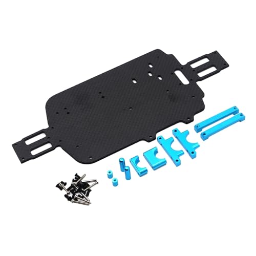 YXIUEYINGE for WLtoys 184011 A949 A959 A969 A979 K929 A959-B A979-B Carbon Fiber Chassis Kit 1/18 RC Auto Upgrade Teile Zubehör(Blauw) von YXIUEYINGE