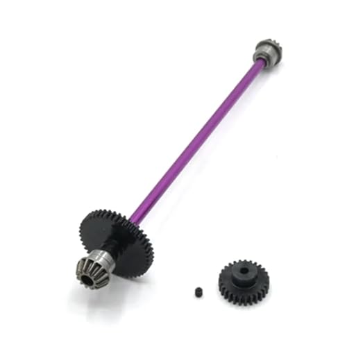 YXIUEYINGE for Wltoys 144001 144002 144010 Zentrum Antriebswelle Montage Stahl Reduktion Getriebe 27T Motor Getriebe 1/14 RC Auto Upgrade Teile(Purple B) von YXIUEYINGE