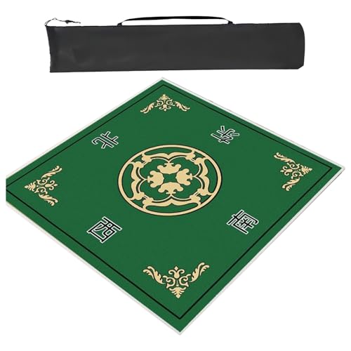 YXLYFDLY Große Mahjong-Spielmatte mit Tragetasche, rutschfest, geräuschreduzierend, Mahjong-Tischmatte, für Mahjong Poker (120 cm) von YXLYFDLY